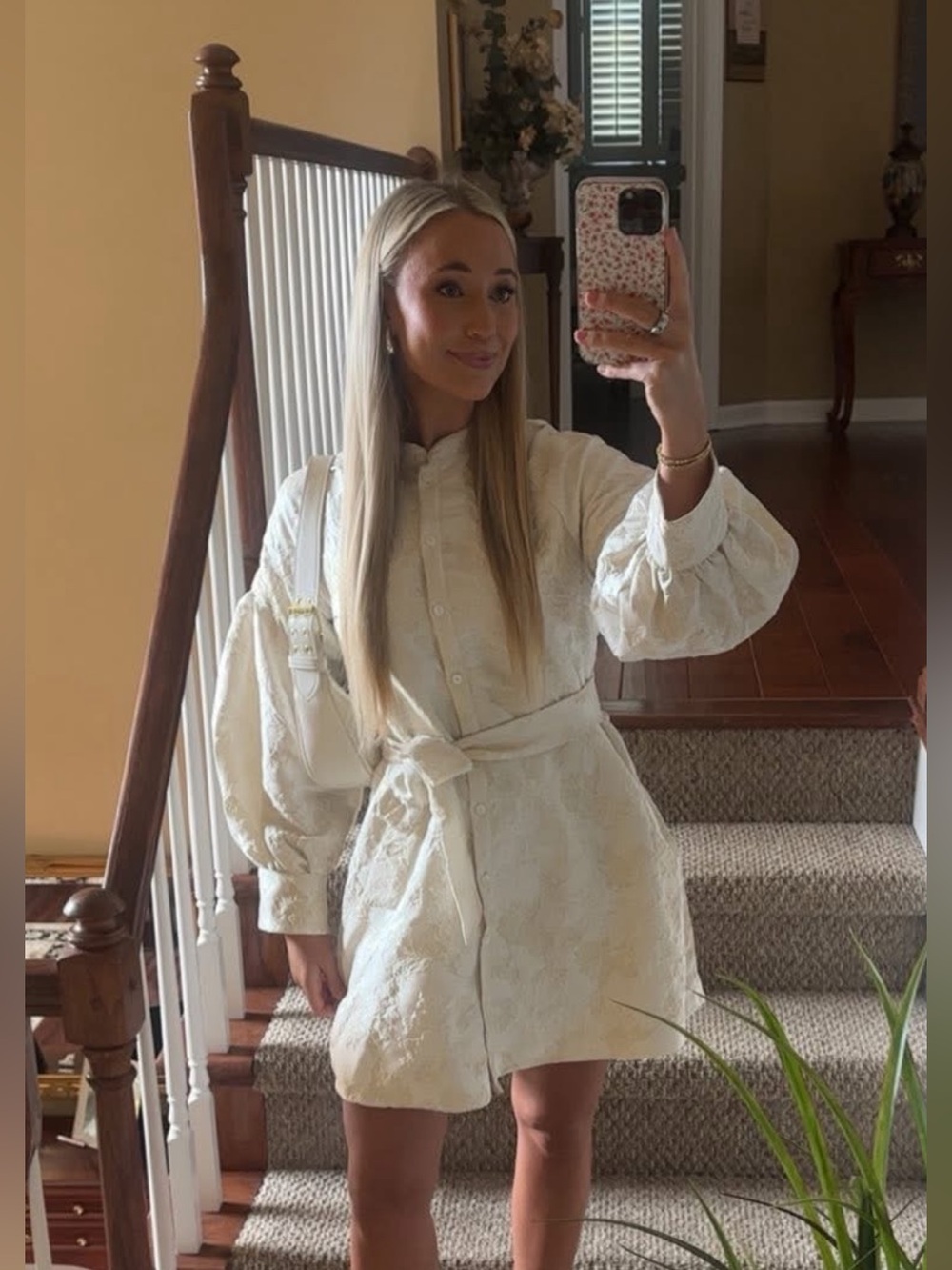 Embellished White Dress